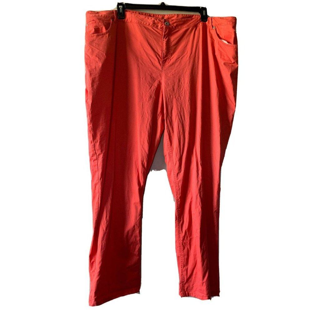 J. Jill Pants Relaxed Fit Boyfriend Coral Womens Plus Size 26 Pants